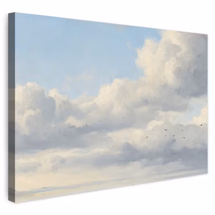 Lucht - Wolken - Natuur - Klassiek - Blauw canvas 2cm klein -3d
