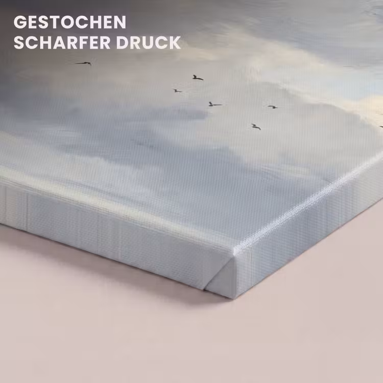 Lucht - Wolken - Natuur - Klassiek - Blauw canvas 2cm klein -closeup_print_DE