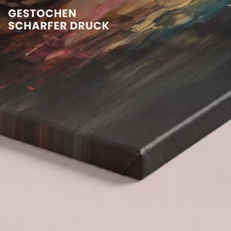 Hert - Geverfd - Gewei - Bruin canvas 2cm klein -sfeer6