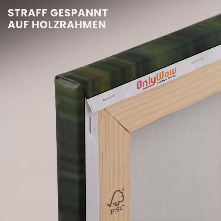 Hert - Gewei - Gras - Natuur - Dieren - Groen canvas 2cm klein -uniquesellingpoint_afwerking-onlywow_DE