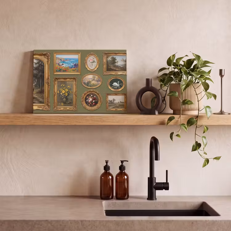 Hert - Bos - Natuur - Klassiek - Dieren canvas 2cm klein -sfeer3