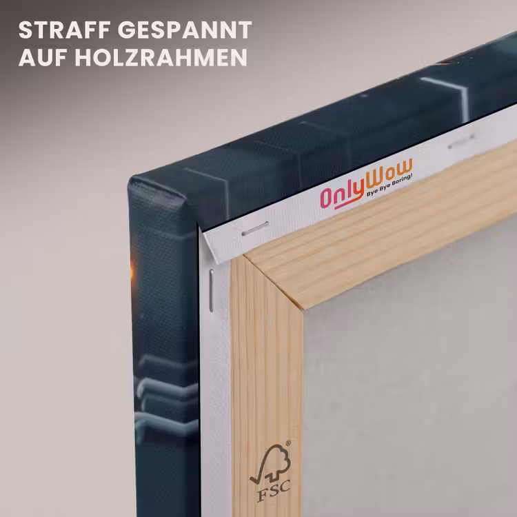 Hert - Kerst - Winter - Sneeuw - Kerstkrans canvas 2cm klein -uniquesellingpoint_afwerking-onlywow_DE