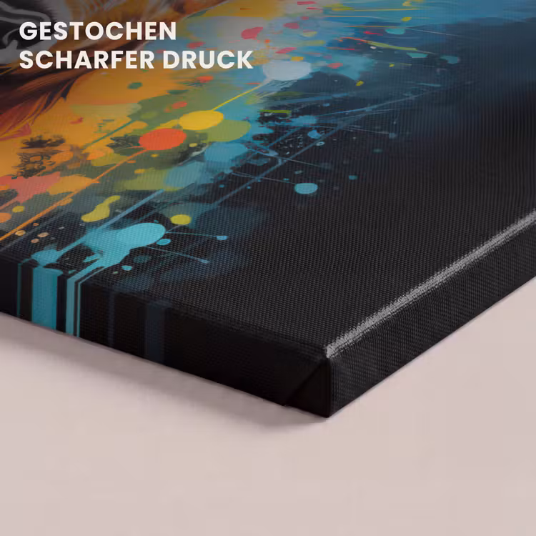 Hert - Graffiti - Dieren - Kleuren canvas 2cm klein -uniquesellingpoint_afwerking-onlywow_DE