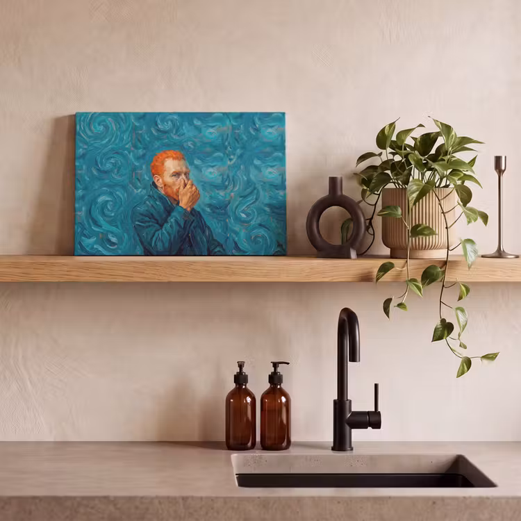 Portret - Klassiek - Blauw canvas 2cm klein -sfeer6