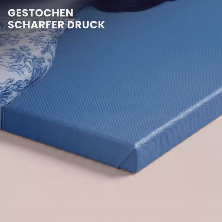 Portret - Klassiek - Wit - Blauw canvas 2cm klein -closeup_print_DE