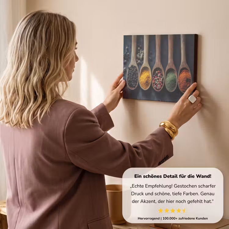 Houten - Lepels - Specerijen - Kruiden canvas 2cm klein -sfeer3