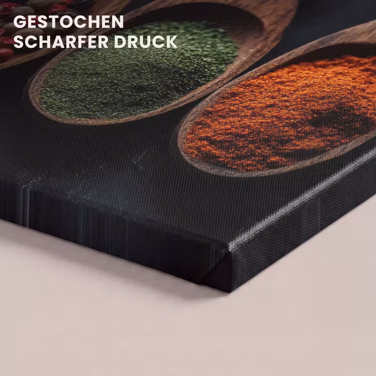 Houten - Lepels - Specerijen - Kruiden canvas 2cm klein -uniquesellingpoint_afwerking-onlywow_DE