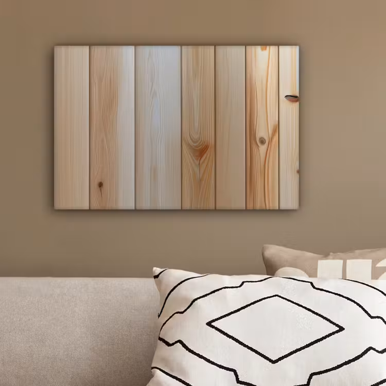 Hout - Planken - Licht canvas 2cm klein -sfeer3