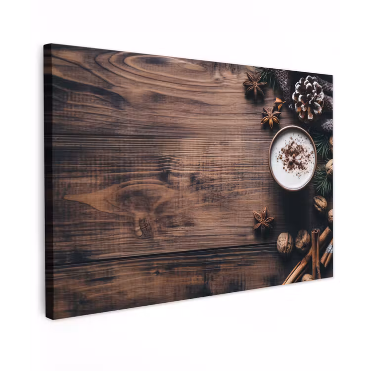 Hout - Landelijk - Warm - Natuur canvas 2cm klein -z3d
