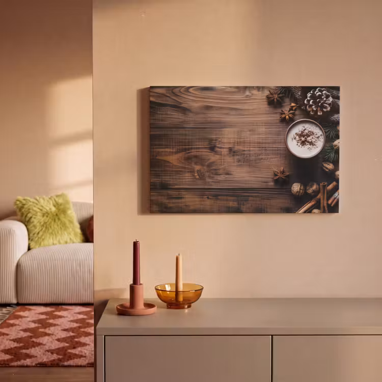 Hout - Landelijk - Warm - Natuur canvas 2cm klein -sfeer1