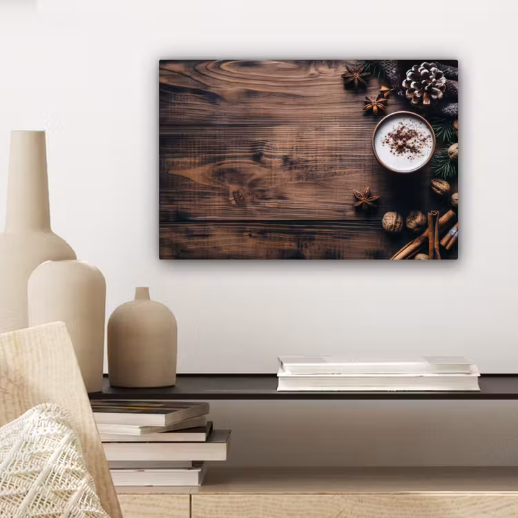 Hout - Landelijk - Warm - Natuur canvas 2cm klein -closeup_print_DE