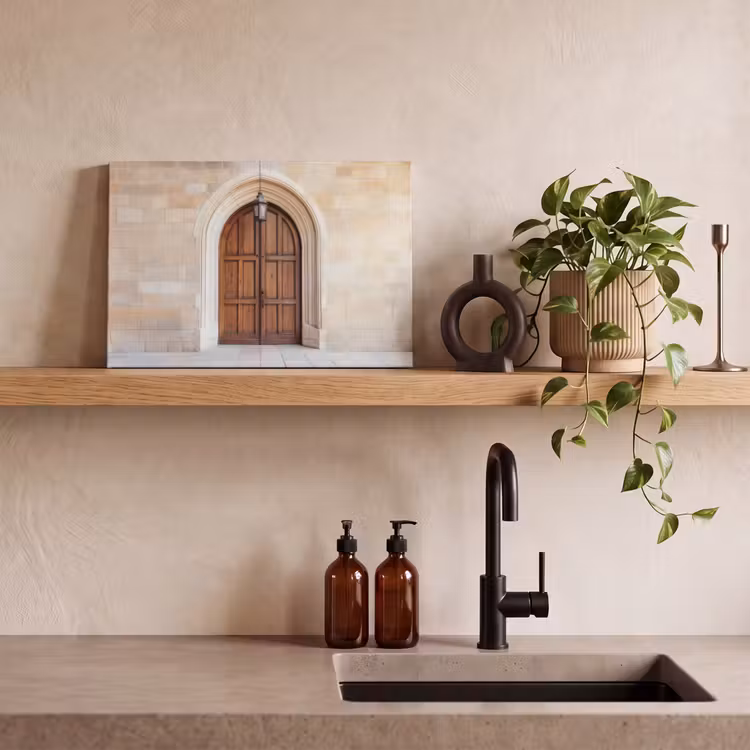 Houten - Deur - Lantaarn canvas 2cm klein -sfeer3