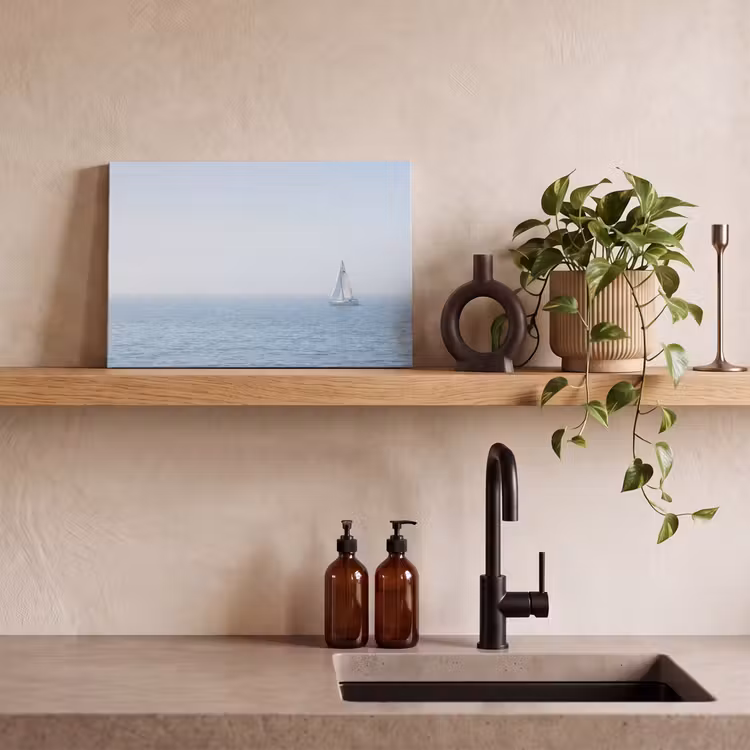 Horizon - Zeilboot - Zee canvas 2cm klein -closeup_print_DE