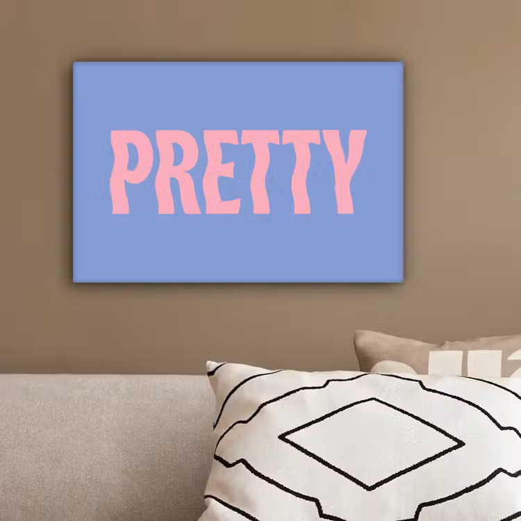 Pretty - Roze - Blauw - Golvend canvas 2cm klein -sfeer6