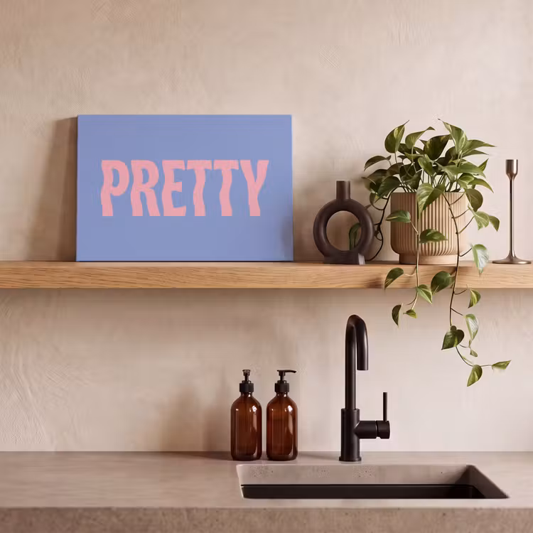 Pretty - Roze - Blauw - Golvend canvas 2cm klein -uniquesellingpoint_afwerking-onlywow_DE