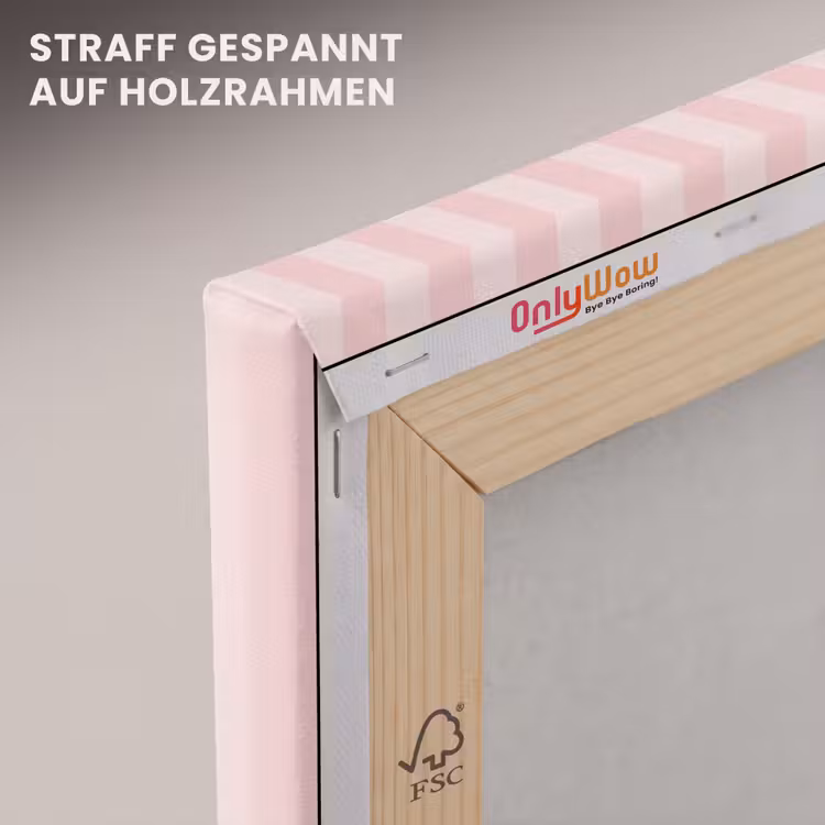Nice - Strepen - Roze canvas 2cm klein -uniquesellingpoint_afwerking-onlywow_DE