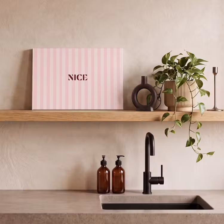 Nice - Strepen - Roze canvas 2cm klein -sfeer3