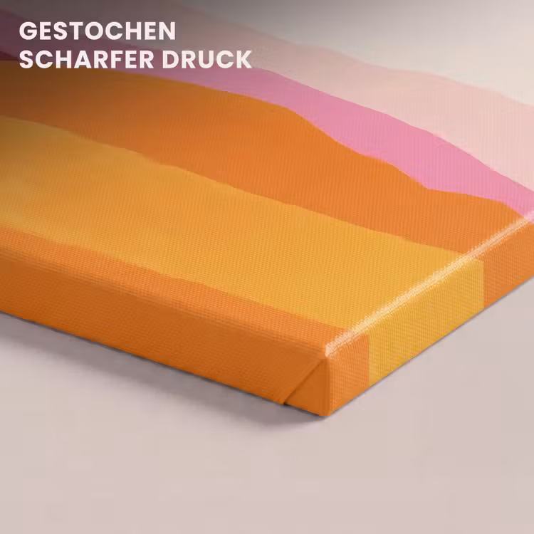 Heuvels - Oranje - Zon - Abstract canvas 2cm klein -uniquesellingpoint_afwerking-onlywow_DE