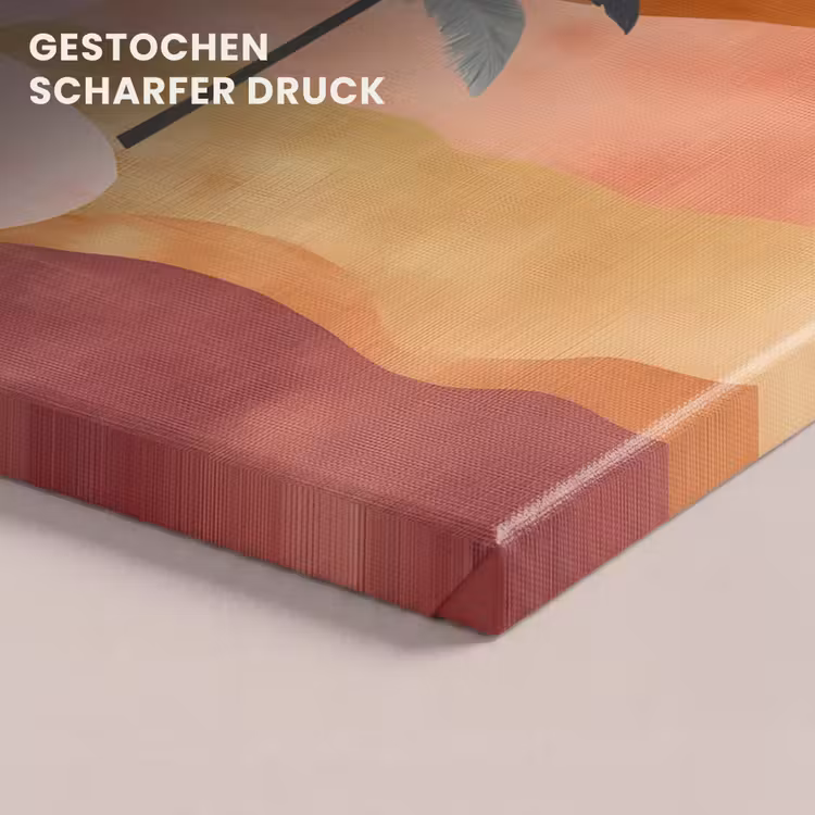 Heuvels - Palmbomen - Abstract canvas 2cm klein -uniquesellingpoint_afwerking-onlywow_DE