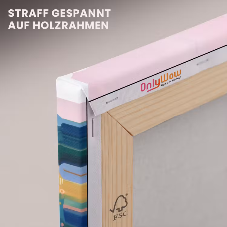 Heuvellandschap - Fantasierijk - Kleurcontrasten canvas 2cm klein -uniquesellingpoint_afwerking-onlywow_DE