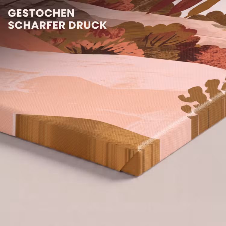Heuvellandschap - Grafisch - Terracotta canvas 2cm klein -uniquesellingpoint_afwerking-onlywow_DE