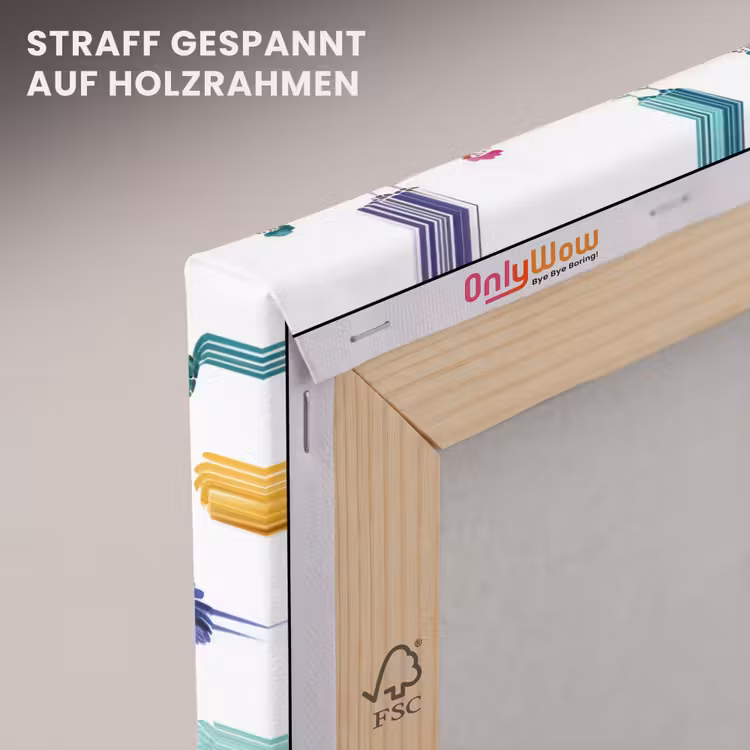 Kippen -Aquarel - Kleurrijk canvas 2cm klein 34 -uniquesellingpoint_afwerking-onlywow_DE