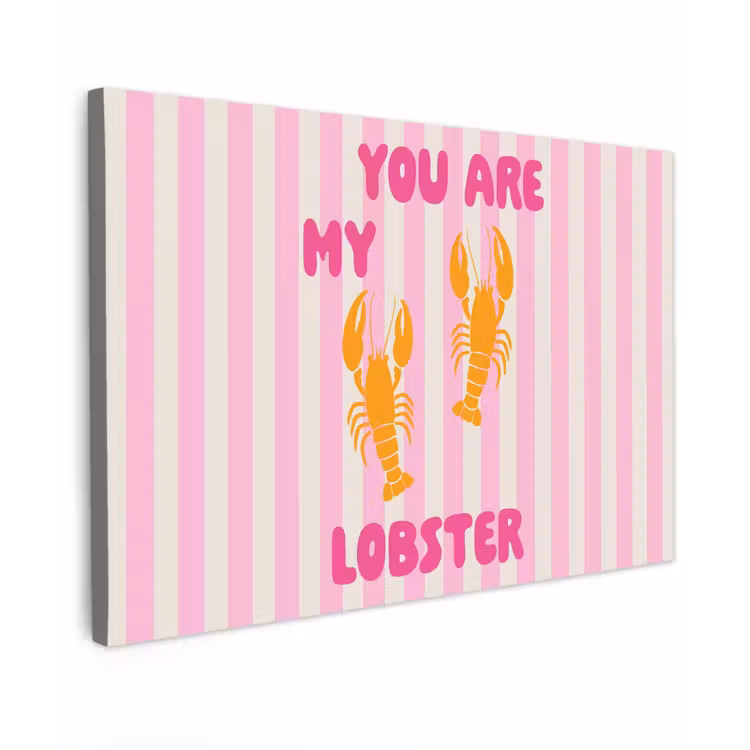 Lobster - Love - Valentijn canvas 2cm klein -z3d