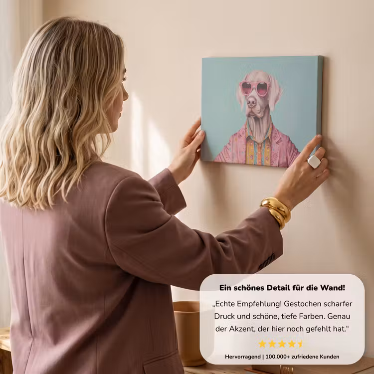 Hond - Overhemd - Bloemen - Bril canvas 2cm klein -sfeer3