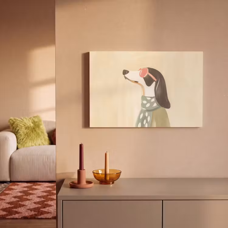 Hond - Zonnebril - Sjaal canvas 2cm klein -sfeer1