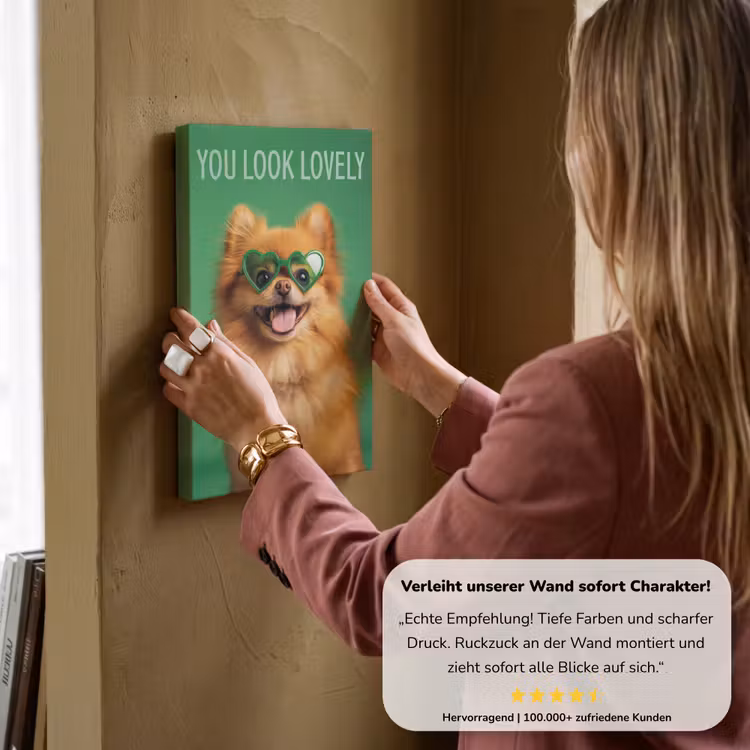 Hond - Zonnebril - Valentijn - Love canvas 2cm klein -sfeer3