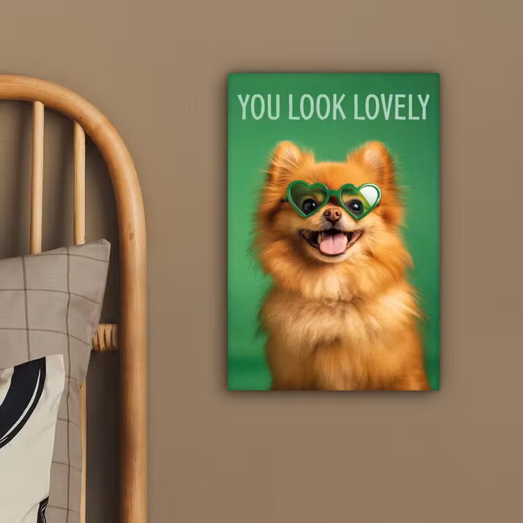 Hond - Zonnebril - Valentijn - Love canvas 2cm klein -sfeer6