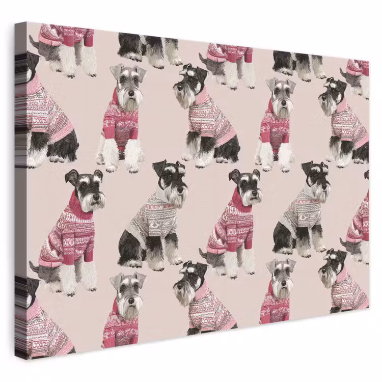 Honden - Truien - Rood canvas 2cm klein 34 -3d