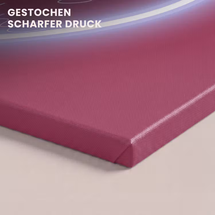 I liked it so it's mine - Neon hart - Roze canvas 2cm klein -closeup_print_DE