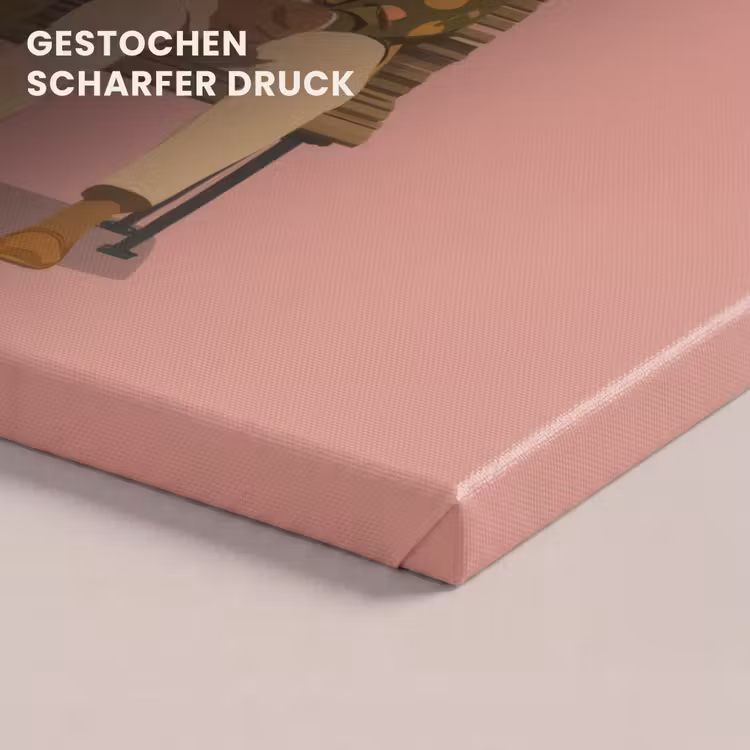 Illustratie - Bankje - Personen - Minimalistisch canvas 2cm klein -uniquesellingpoint_afwerking-onlywow_DE