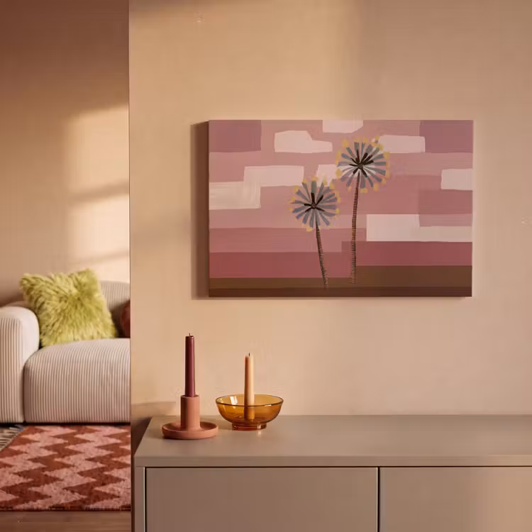 Illustratie - Bloemen - Vlakken - Abstract canvas 2cm klein -sfeer1