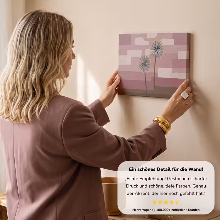 Illustratie - Bloemen - Vlakken - Abstract canvas 2cm klein -sfeer3