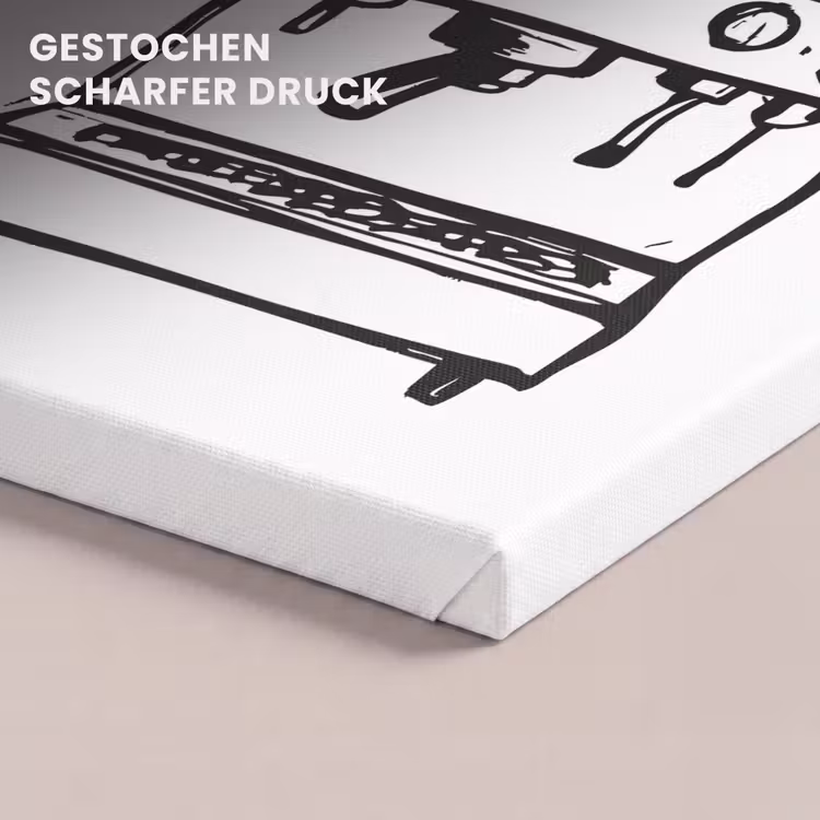 Illustratie - Café - Koffiemachine - Kopjes canvas 2cm klein -uniquesellingpoint_afwerking-onlywow_DE