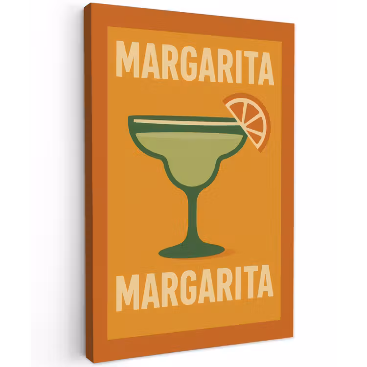 Illustratie - Margarita - Sinaasappelschijf - Oranje canvas 2cm klein -z3d
