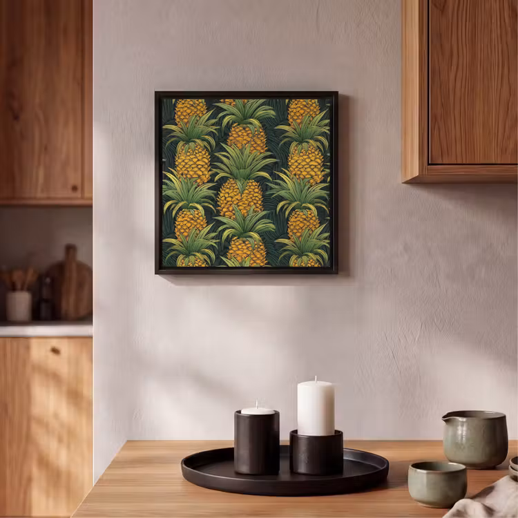 Illustratie - Patroon - Ananas Canvas met baklijst klein 1124 -atmosphere_sfeer2_global