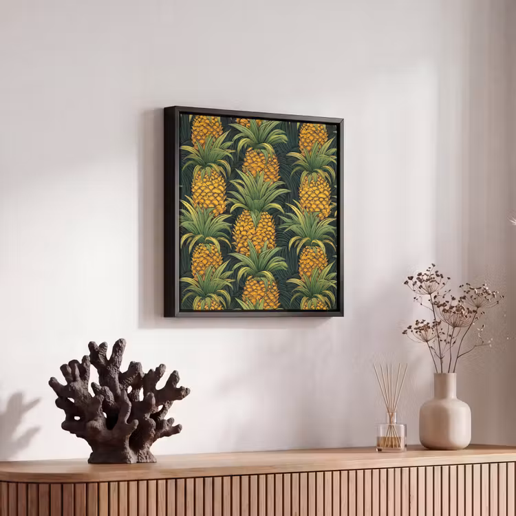 Illustratie - Patroon - Ananas Canvas met baklijst klein 1124 -atmosphere_sfeer4_global