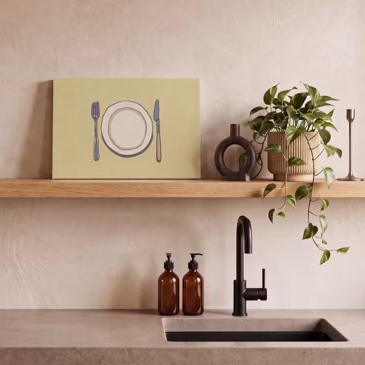 Illustratie - Bord - Bestek - Beige canvas 2cm klein -closeup_print_DE