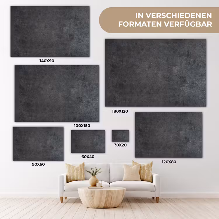 Industrieel - Leisteen - Grijs - Structuur - Beton canvas 2cm klein -Xsfeer8_DE