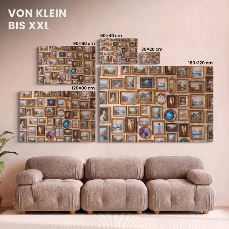 Interieur - Kunst - Collectie - Klassiek - Goud canvas 2cm klein -Xsfeer8_DE