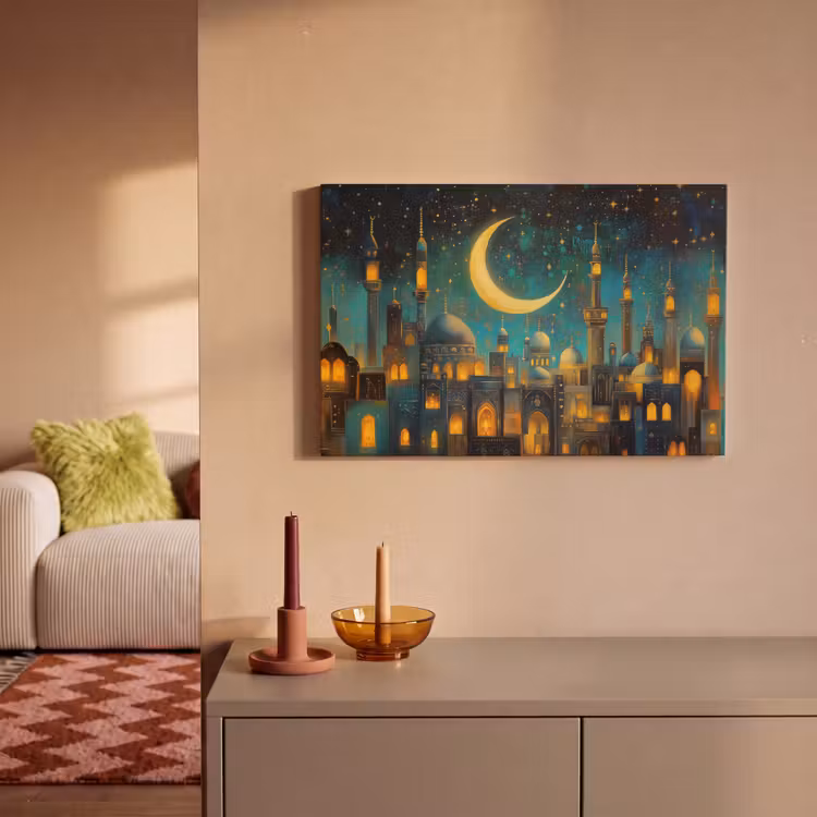 Islamitisch - Moskee - Ramadan - Islam canvas 2cm klein -sfeer1