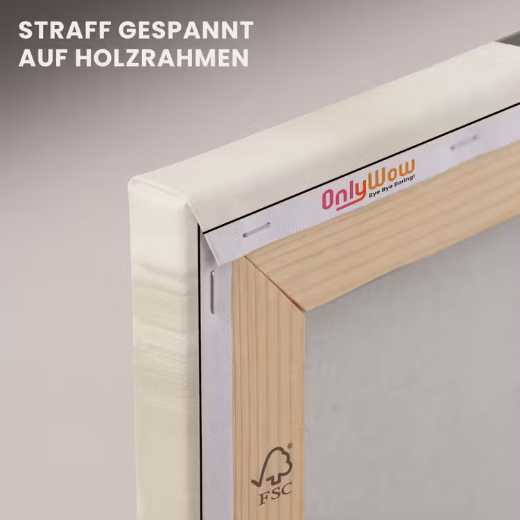 Japandi - Vogel - Groen canvas 2cm klein -uniquesellingpoint_afwerking-onlywow_DE