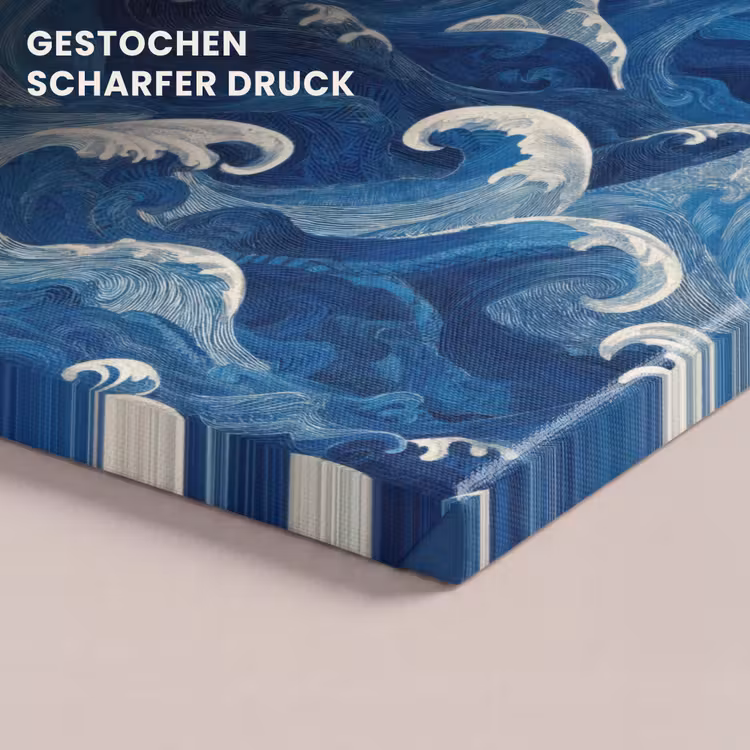 Japans - Oceaan - Golven - Blauw canvas 2cm klein 34 -closeup_print_DE