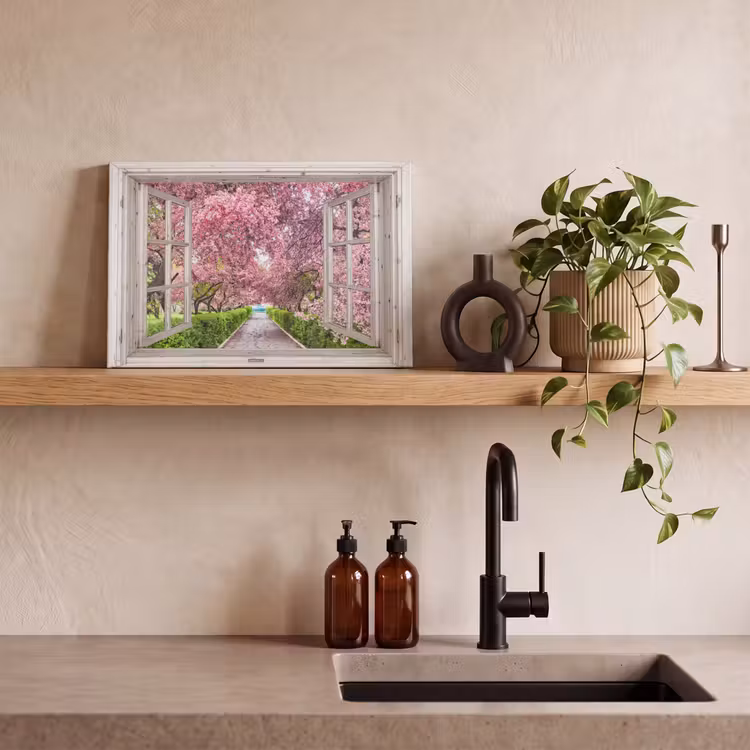 Japans - Sakura - Bloesem - Boom - Bloesem takken - Doorkijk canvas 2cm klein -sfeer3