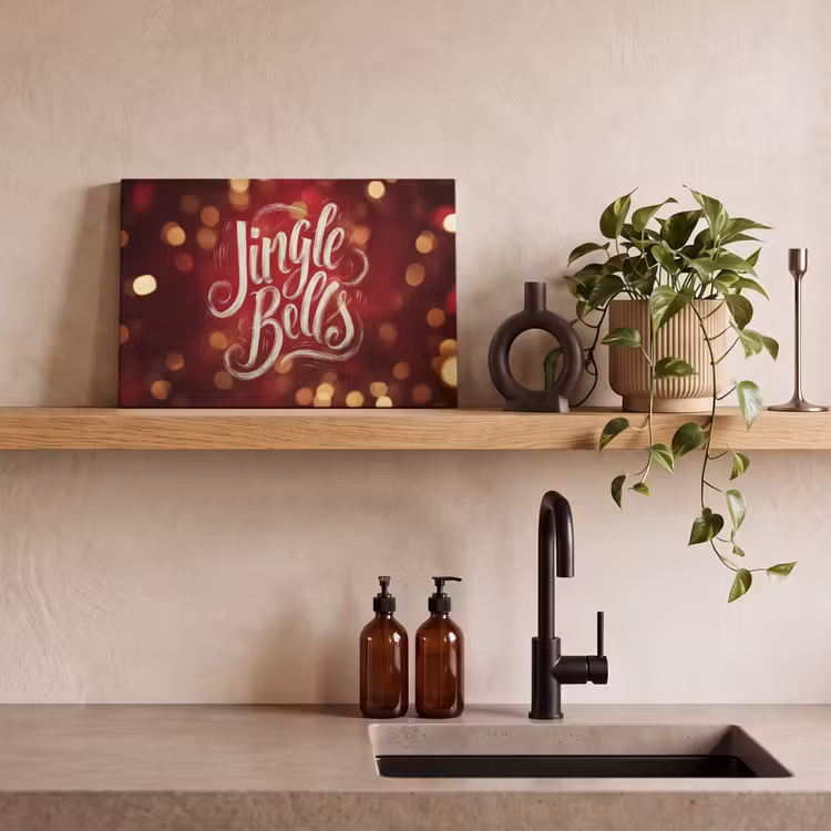 Jingle - Bells - Kerst - Rood canvas 2cm klein -sfeer6
