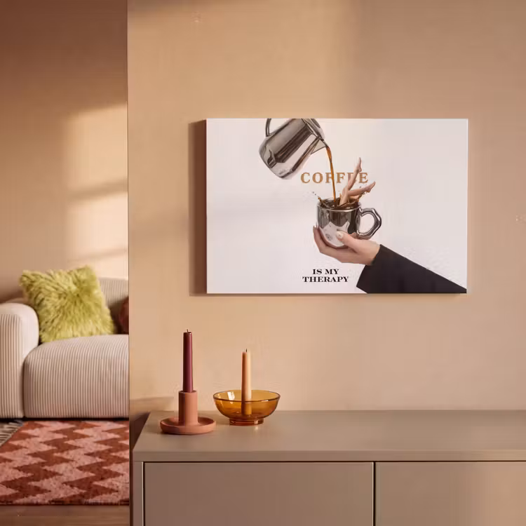Koffie - Mok - Kan - Therapie canvas 2cm klein -sfeer1