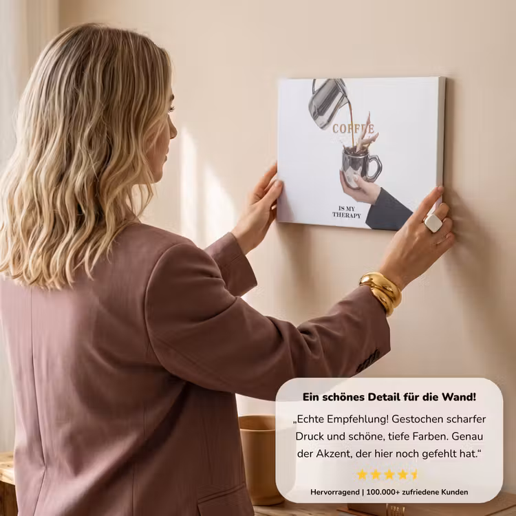 Koffie - Mok - Kan - Therapie canvas 2cm klein -sfeer3